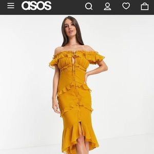 Mustard Yellow ASOS Wedding Guest Dress